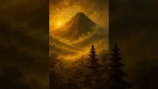 Mount Agung is spiritual heart of Bali. 🙏🌋 #MountAgung#BaliCulture#aiart#bali