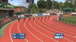 Mens 200m Sprint IAAF Diamond League Eugene 2013
