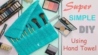 How To: SUPER SIMPLE Cosmetic MAKEUP BRUSH ROLL BAG DIY Tutorial | Ming Zhao