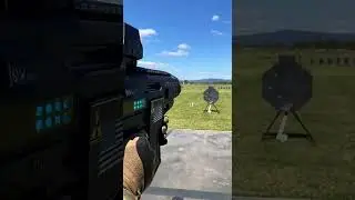 Army Neutron Rifle vs Steel Plate