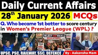 28th January Current Affairs 2026 | Current Affairs Today | Daily Current Affair 2026 #currentaffair