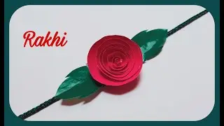 very easy paper rose Rakhi design for school competition | simple Rakhi making | new rakhi design