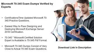 70-345 dumps 2021 | CertificationsTime