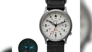 #BERNY Titanium Watches for Men Classic Mens Field Pilot Watch Easy Read Outdoor Quartz Wristwatch
