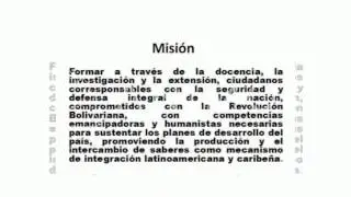 Misi&oacute;n y Visi&oacute;n de la UNEFA