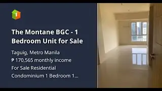 The Montane BGC - 1 Bedroom Unit for Sale