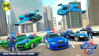 Flying Police Car Chase: Flying Police Car Simulator - Android Gameplay FHD