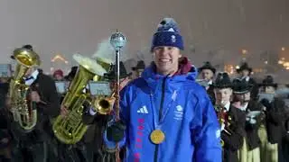 🥇🇬🇧 Welcome home, Olympic Champion Huw Nightingale! 🇦🇹🏔️