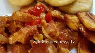 How to bake ham|saute ham with fried dumplings |Jamaican Christmas morning breakfast