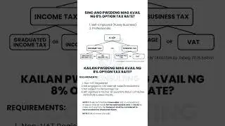 8% Income Tax Rate Explained (PH) | BIR 8% Tax vs Graduated Rates #birregistrationph #fypシ゚viral