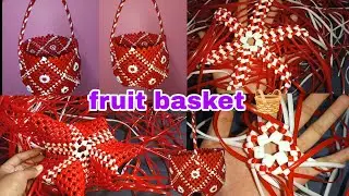 Plastic wire fruit basket 🧺 flower basket 🧺 making full video in kokborok || @lisadebbarma3151
