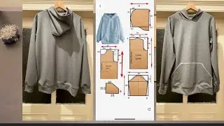 Sivenje dukserice ili trenerke sa kapuljacom #sivenjezapocetnike #krojenje #sivenje 