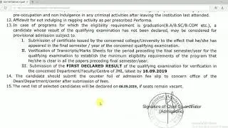 RESULT OF JMI SPOT REGISTRATION DIP.ENGG. 2019-20