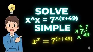 How to Solve x^x = 7^(x+49) | THE SMART WAY