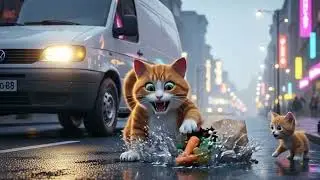 &ldquo;Mama Cat Chases the Van to Save Her Crying Kitten&rdquo;#mamacat #kittenstory #sad #catstory #orangecat
