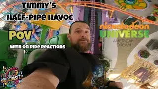 Timmy’s Half Pipe Havoc POV — First Reaction! 😱🎢 | Nickelodeon Universe #rollercoaster #pov #gopro