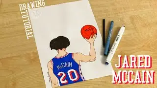 How to draw NBA player Jared McCain / Philadelphia 76ers