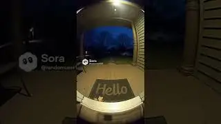 The mat moved on its own. #DoorbellCam #Unexplained #SecurityFootage #NightCam #CreepyShorts