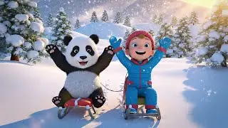 Minecraft Baby Panda Slid Down a Snowy Hill | Nursery Rhymes for Kids & Baby Songs