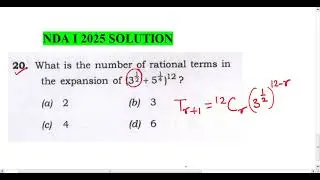NDA I 2025 // Find the number of rational terms in the expansion of (3^1/2 +5^1/4)^12