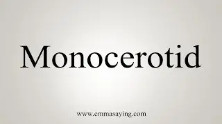 How To Say Monocerotid