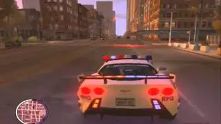 GTA IV EFLC: Federal Police Corvette 6 Star Getaway