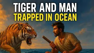 Tiger and Man Trapped in Ocean - Emotional Survival Story | Hindi Voiceover | Flash Nova AI