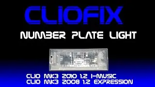 CLIO 2008-2010 NUMBER PLATE LIGHT