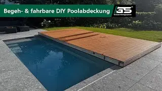 Pool sicher abdecken - begeh- & fahrbares DIY Pooldeck gebaut