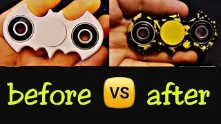 DIY fidget spinner Batman custom paint job