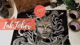 INKTOBER 2018 Day 2- Medusa #MythicalMonsters