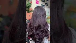 A deep dark red-violet shade that hits different 🍷💜#lowmaintenance #layeredcut #freshtone #voilet