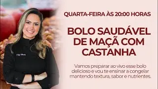 Bolo saudável de maçã com castanha