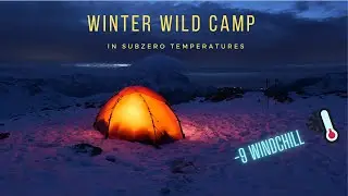 UK Winter Wild Camping In Sub-zero Temperatures And Strong Winds