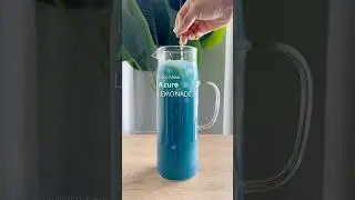 Pretty & Powerful! Recipe in description 🤭🩵 #lemonade #bluespirulina #juicing
