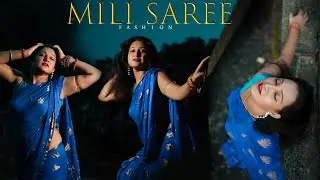 Blue Saree Look | Saree Lover | Saree Fashion | Bong Crush Mili | Bong Cutie
