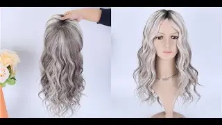 16＂ White Highlight Brown 5X5＂Mono Top Open Wefted Wigs