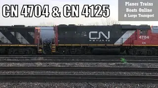 Short Local Industrial Train In Sarnia With CN 4704 & CN 4125 Pushing