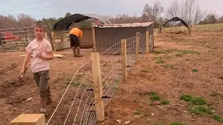We got the training pen finished!!!