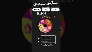 Emoji Spinner || HTML CSS JS || #shorts #coding #emoji