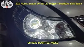 EVO Bangalore: 2011 Maruti Suzuki SX4 Headlamps Bi-LED Projector headlight upgrade beam brightness