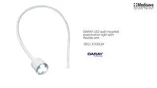 DARAY LED wall mounted examination light with flexible arm X100LW