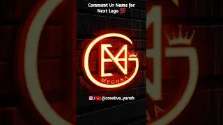 Meghna name Brand Logo Design 🥰 Bhai ki Gf 😜 #shorts #logo #logodesign #art #tranding #viralvideo