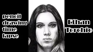 Ethan Torchio (M&aring;neskin) realistic face drawing / portrait in graphite pencil #shorts