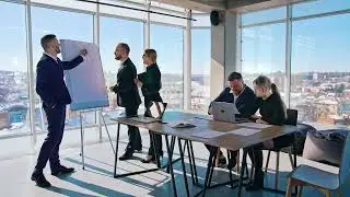 Corporate meeting in office stock video #stockfootage #royaltyfreevideo