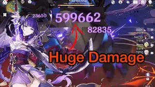 C6 Raiden Shogun, Baal Wishing and Damage showcase [Genshin Impact]