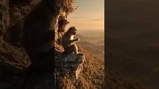 Monkey🐒 taking Meditation🧘&zwj;♂️      #babymonkey #meditation