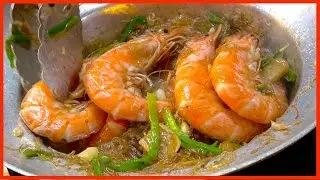 Take Away - Casseroled Shrimp King Prawns Glass Noodle | Street Food