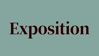 Exposition Meaning and Definition