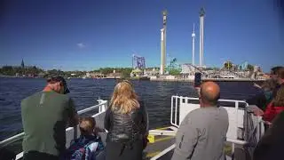 Sweden, Stockholm, ride with SL boat 82 from Slussen to Djurg&aring;rden